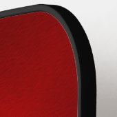 Monogrammen van Elegant Red en Black Agate Pickleball Paddle (Links Detail)
