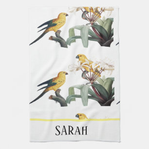 Monogrammen van flora en fauna in de moderne Water Theedoek