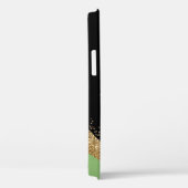 Monogrammen van groene en goudvlinder Case-Mate iPhone case (Achterkant / Rechts)