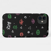 Monogrammen van het Oogpatroon van het Kwaad Voeg  Case-Mate iPhone Case (Achterkant (horizontaal))