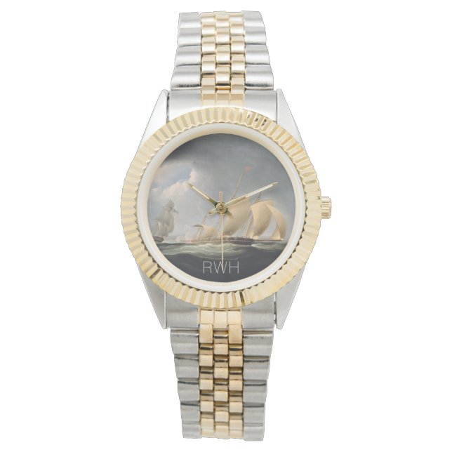 Monogrammen van zeeschepen horloge (Voorkant)