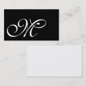 Monogrammen van zwarte en witte Visitekaartjes (Voorkant / Achterkant)