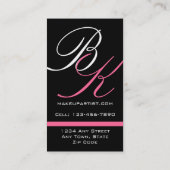 Monogrammen Visitekaartje Makeup Artist Roze (Achterkant)