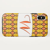 Monogrammen W-telefoontas in dubbelzwart diamant Case-Mate iPhone Case (Achterkant (horizontaal))