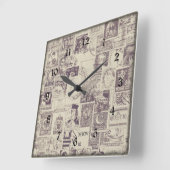 Monogrammen  Wandklok Vierkante Klok (Hoek)