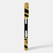 Monogrammen Zebra Stripe Black  Gold Case-Mate iPhone Case (Achterkant / Rechts)