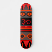 Monogrammen zeer kleurrijk rood scorebord skateboard (Voorkant)