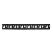 Monogrammen zwart wit aangepast initiaal elegant lint (Voorkant)