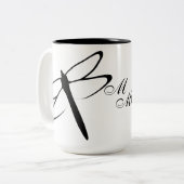 Monogrammen zwarte en witte dragonfly Mok (Voorkant links)