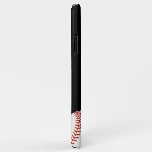 Monogrammen: zwarte honkbalsport Case-Mate iPhone case (Achterkant/rechts)