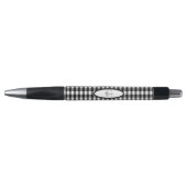 Monogrammen zwarte/witte Gingham Aangepaste Pen (Voorkant)