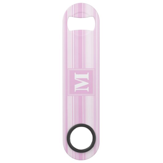 Monogrammes à rayures roses pour bébé (Devant)