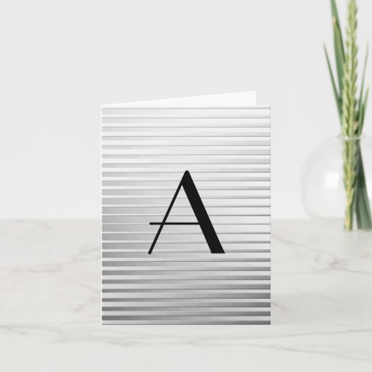 Monogrammes Art Déco Satin Argent (Devant)