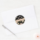 Monogrammes autocollants rose fleurs sauvages et p (Enveloppe)