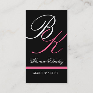 Monogrammes Carte de visite maquillage Artiste ros
