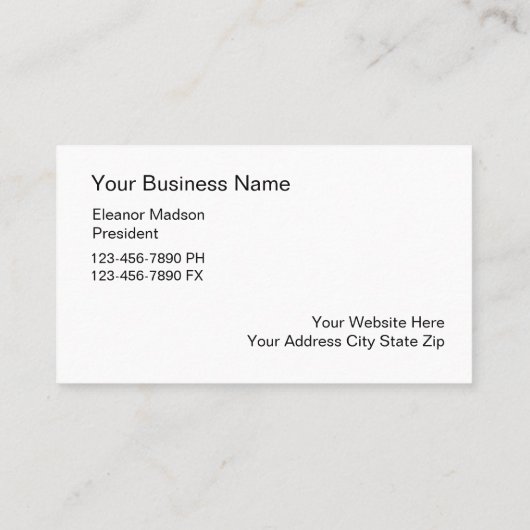 Monogrammes Cartes de visite (Dos)