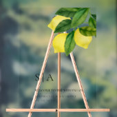 Monogrammes Citron Branche de Citrus Vert Mariage (Neutre)