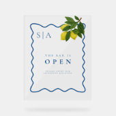 Monogrammes Citron Citron, Vague Bleue Bordure Mar (Recto)