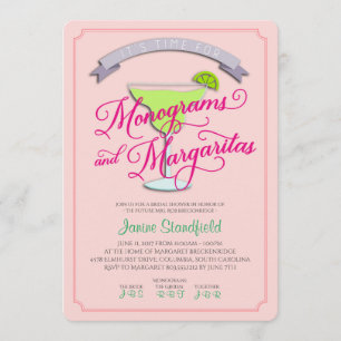 Monogrammes et invitation de Fête de la mariée de