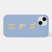 Monogrammes Initiales Pastel Blue (Verso Horizontal)
