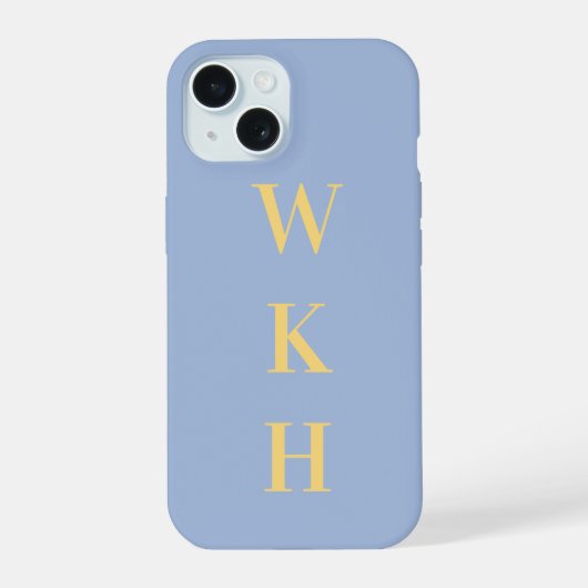 Monogrammes Initiales Pastel Blue (Verso)