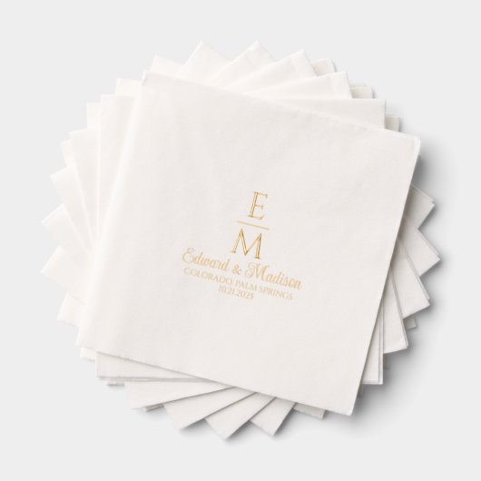 Monogrammes Mariages simples personnalisés (Insitu (empilé))