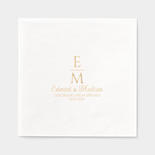 Monogrammes Mariages simples personnalisés (Recto)