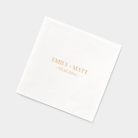 Monogrammes Noms Élégant Mariage Or (Gauche)