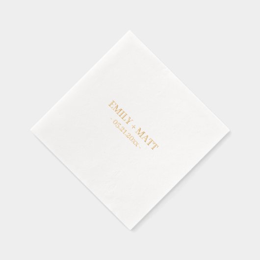 Monogrammes Noms Élégant Mariage Or (Droite)