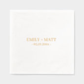 Monogrammes Noms Élégant Mariage Or (Recto)