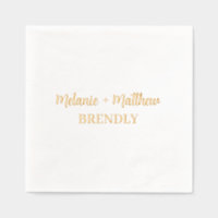 Monogrammes Noms Mariage Elégant Main Lettré Or