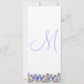 Monogrammes nouvelles tailles 4.25x9.25 Faire-part (Dos)