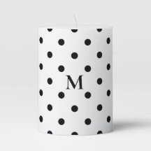 Monogrammes Pois Noir Et Blanc
