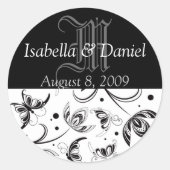 Monogrammes Pour Stickers Damask Mariage (Devant)