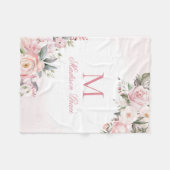 Monogramnaam Gepersonaliseerde Douane Fleece Deken (Voorkant (Horizontaal))