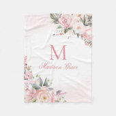 Monogramnaam Gepersonaliseerde Douane Fleece Deken (Voorkant)