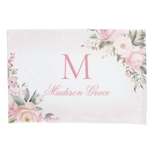 Monogramnaam Gepersonaliseerde Douane Kussensloop (Voorkant)