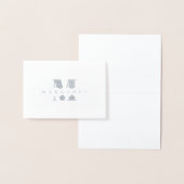 Monogramnaam met dikke beginletter folie kaarten (Display)