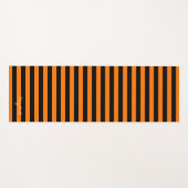 Monogramoefening van Halloween Oranje Stripes Yogamat (Voorkant (horizontaal))
