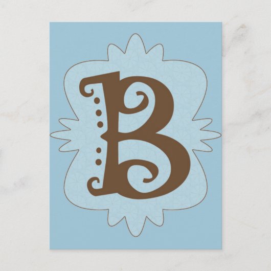 Monogramontwerp Letter B Briefkaart (Voorkant)