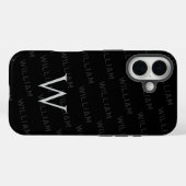 Monogrampatroon Moderne typografie Case-Mate iPhone Case (Achterkant (horizontaal))