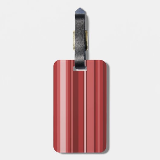 Monogramrode strepen bagagelabel (Achterkant verticaal)