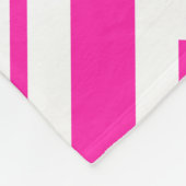 Monogramroze blauw en witte zigzag Chevron 2 Fleece Deken (Hoek)