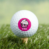 Monogramroze Cupcake-ontwerp Golfballen (Insitu Shirt)