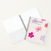 Monogramschets en roze floreel patroon notitieboek (Binnen)