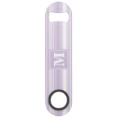 Monogramthistle paarse strepen speed flessenopener (Voorkant)