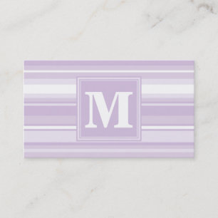 Monogramthistle paarse strepen visitekaartje