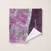 Monographie de feuilles de parties scintillant ros (Gant de toilette)