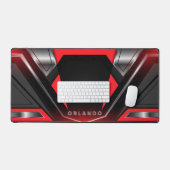 Monographie de jeu géométrique en argent, noir, ro (Clavier et souris)