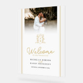 Monographie de mariage de cime blanche et dorée (Angle)